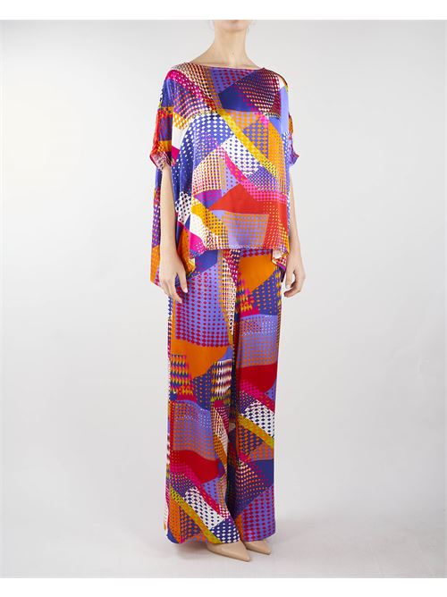 Patchwork print box blouse Manila Grace MANILA GRACE | Blouse | C266VSMA434